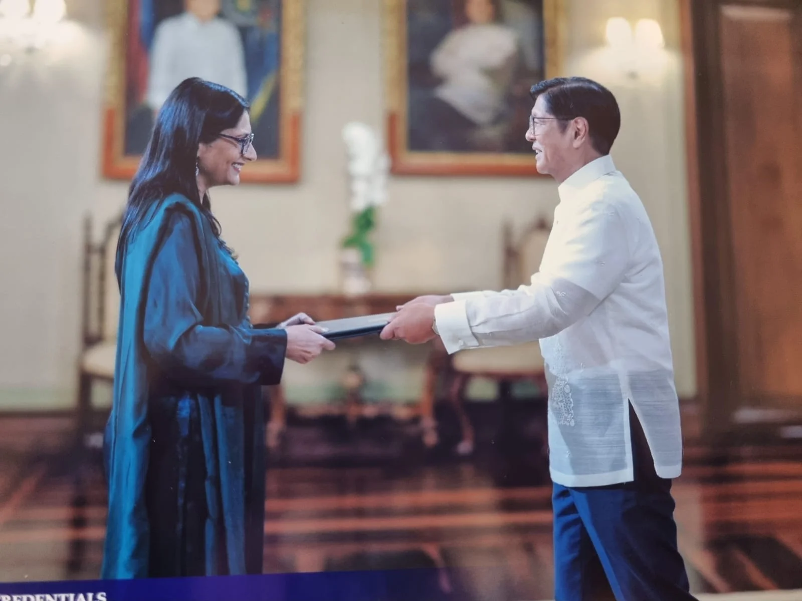 Dr. Asima Rabbani Presents Credentials to PH President